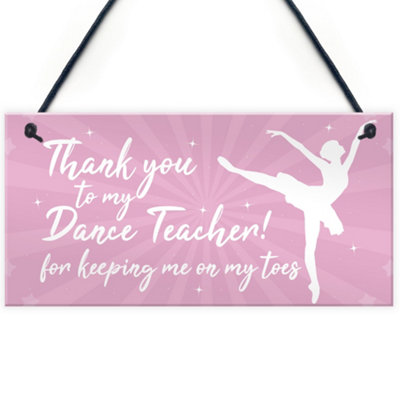 Red Ocean Thank You Dance Teacher Gift Hanging Plaque Special Goodbye Gifts For Her Friendship Sign from B&Q