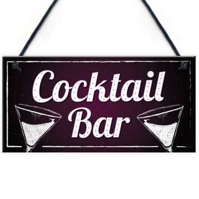 Red Ocean Cocktail Bar Decorations Neon Effect Home Bar Pub Club Man Cave Garden Sign Friendship Gift from B&Q