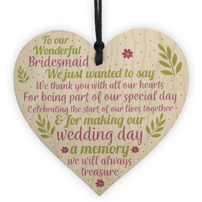Red Ocean Wedding Heart Thank You Gift Bridesmaid Flower Girl Maid Of Honour Wedding Favour Keepsakes from B&Q