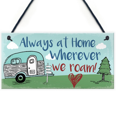 Red Ocean Caravan Plaque Novelty Camping Camper Holiday Sign Mum Nan Christmas Gifts from B&Q