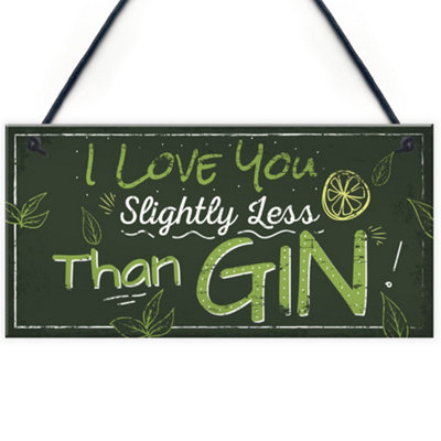 Red Ocean Novelty Gin Friendship Hanging Plaque from B&Q