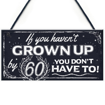 Red Ocean Funny 60Th Birthday Hanging Novelty Plaque Friendship Family Grandparents Dad Mum Gift from B&Q