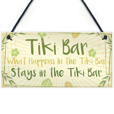 Red Ocean Tiki Bar Accessories Home Garden Bar Plaque Pub Bar Kitchen Man Cave Sign Friendship Gift from B&Q