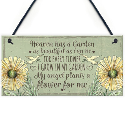 Red Ocean Memorial Garden Hanging Plaque Summer House Sign Garden Shed Friendship Mum Nan Gift from B&Q