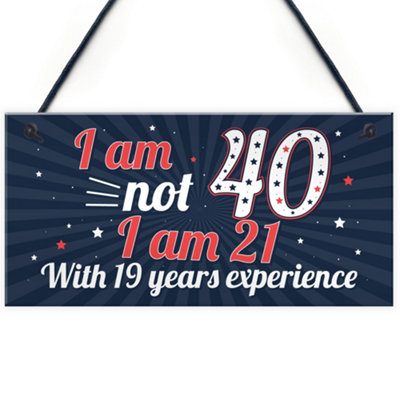 Red Ocean Funny 40Th Birthday Gift Hanging Plaque Novelty Friendship Family Mum Dad Brother Sister Christmas Gift For Friend from B&Q