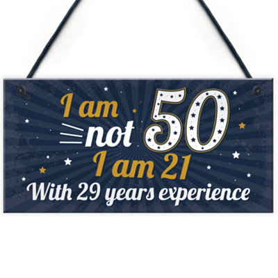 Red Ocean Funny 50Th Birthday Gift Hanging Plaque Novelty Friendship Family Mum Dad Brother Sister Christmas Gift For Friend from B&Q