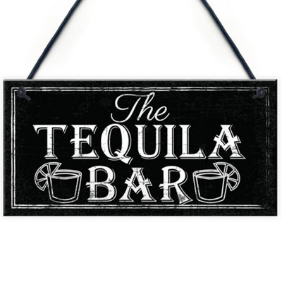 Red Ocean The Tequila Bar Garden Home Bar Shed Pub Vodka Shabby Chic Drink Plaque Friendship Gifts from B&Q