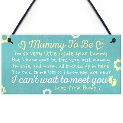 Red Ocean Mummy To Be From Bump Plaques Gift Baby Shower Baby Girl Boy Present Keepsake from B&Q