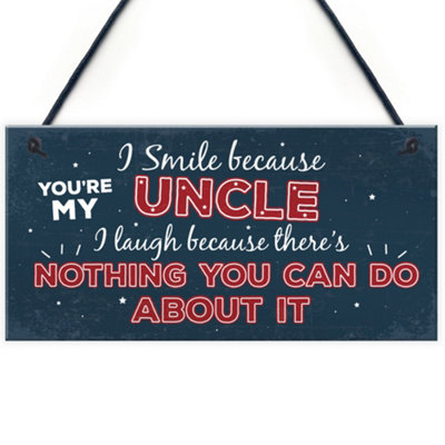 Red Ocean Funny Uncle Birthday Gifts Presents Hanging Plaque Keepsake Christmas Uncle Gifts from B&Q