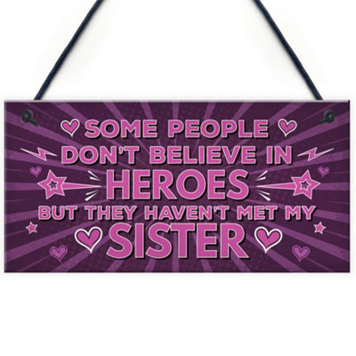 Red Ocean Funny Best Friend Sister Hanging Plaque Friendship Birthday Christmas Keepsake Gift