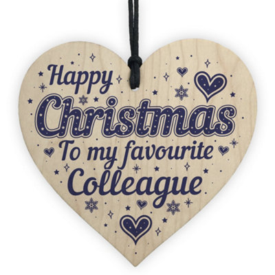 Red Ocean Colleague Christmas Secret Santa Gifts Wood Heart Friendship Thank You Keepsake Tree Decoration Bauble from B&Q