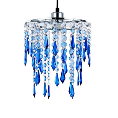 Innoteck Ocean Ceiling Chandelier Acrylic LightshadeBlue from B&Q
