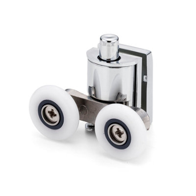 1 X Shower Part Eastbrook Bottom Zinc Alloy Shower Door Rollers/runners 23mm Wheel Diameter Es1 from B&Q