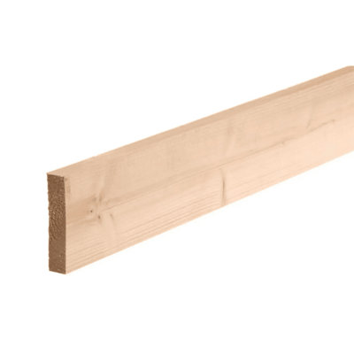 Timber Focus SertiWOOD Timber Focus Stick Timber Smooth Planed Square Edge Whitewood Spruce (L)3.0M (W)95mm (T)18mm Pack Of 8 Pieces from B&Q