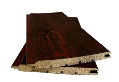 Timber Focus Sertiwood Rustic Cherry Internal Cladding Sample from B&Q