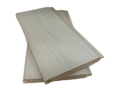 Timber Focus Sertiwood White Wax Internal Cladding Sample from B&Q