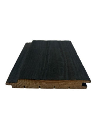 Timber Focus Sertiwood Charred Ebony Shadow Gap Uts Sample from B&Q
