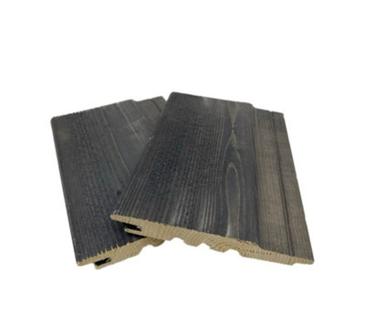 Timber Focus SertiWOOD Sertiwood Viking Secret Fix Shiplap Tongue And Groove Anthracite Grey Sample from B&Q