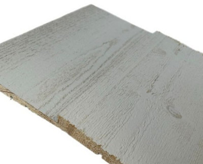 Timber Focus Sertiwood White Painted Rebated Featheredge Sample from B&Q