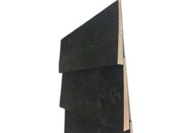 Timber Focus Sertiwood Standard Black Painted Featheredge Sample from B&Q