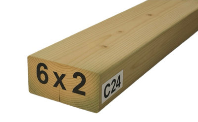 Timber Focus SertiWOOD Timber Focus C24 6X2 47 X 150mm X 3.0M 5 Piece Bundle Structural Construction Treated Timber Joist Premium Planed Smooth from B&Q