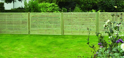 Timber Focus SertiWOOD Timber Focus Chelsea Slatted Fence Panel (H) 1.2M (W) 1.8M 1 Panel from B&Q