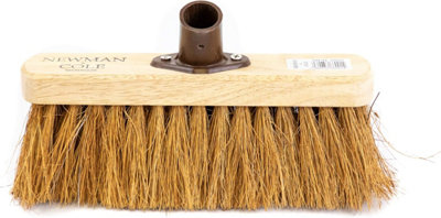 Newman & Cole 10" Wooden Broom Head With Soft Natural Coco Bristles Replacement Broom Head For Indoor Or Outdoor Floor Sweeping from B&Q