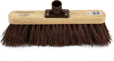 Newman & Cole 12" Newman And Cole Natural Stiff Bassine Bristles Wooden Brush Head from B&Q