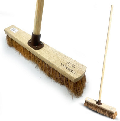 Newman & Cole 18" Soft Outdoor Broom With Natural Coco Bristle Brush from B&Q
