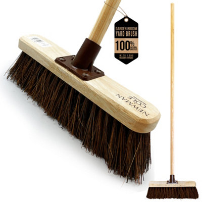 Newman & Cole Newman And Cole 12" Stiff Outdoor Broom And Wooden Handle from B&Q