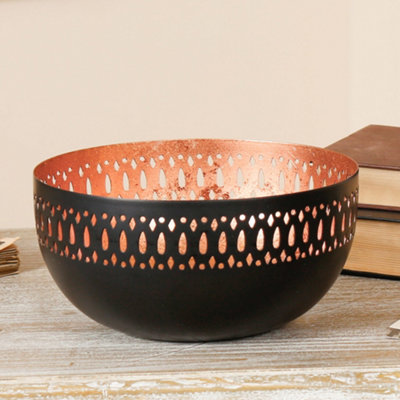 Dibor Decorative Laser Cut Home Décor Centrepiece Tea Light Candle Holder Bowl from B&Q