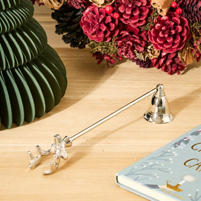 Dibor Traditional Style Stag Head Silver Candle Snuffer from B&Q