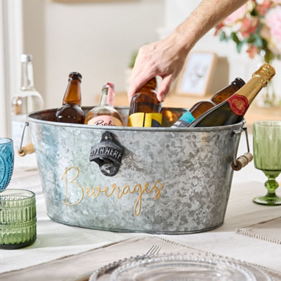 Dibor Beverages' Gold And Zinc Celebration Party Champagne Wine Ice Bucket from B&Q