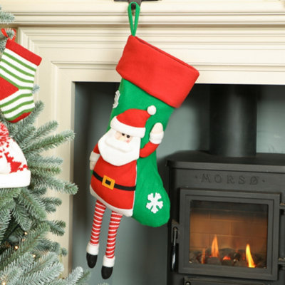 Dibor Santa Hanging Legs Xmas Christmas Gift Bag Christmas Stocking For Kids from B&Q