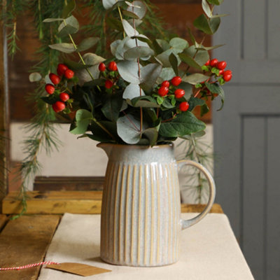 Dibor Narbeth Large Traditional Rustic Decoration Pitcher Jug Vase H18 X W18Cm from B&Q