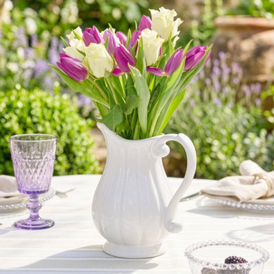 Dibor Gladestry Classical Pitcher Table Decoration Jug Flower Vase H22 X W18Cm from B&Q