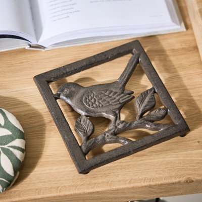 Dibor Cast Iron Grey Decorative Table Top Pan Stand Trivet Gift Idea from B&Q