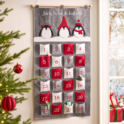 Dibor Luxury Countdown Wall Hanging Penguins Christmas Advent Calendar For Kids from B&Q