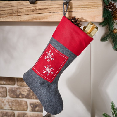 Dibor Nordic Style Snowflake Xmas Christmas Gift Bag Christmas Stocking For Kids from B&Q