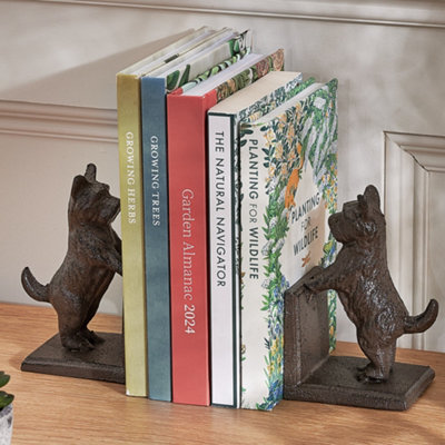 Dibor Vintage Style Antique Pair Of Westie Cast Iron Bookends from B&Q