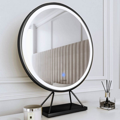 CARME Home Lucia Large Black Frame Touch Sensor Led Makeup Mirror With Lights from B&Q