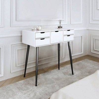 B&Q -  Gabriella Dressing Table-White/black