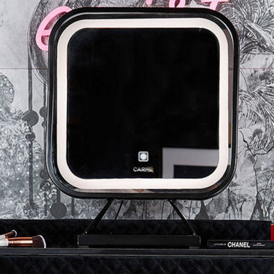 B&Q -  Monaco Nights Black Led Touch Sensor Mirror