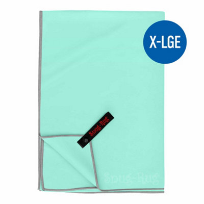 Snug Rug Microfibre Beach Towel Super Absorbent Quick Drying Lightweight Extra Large Xl 200 X 90CmBeech Glass Turquoise from B&Q