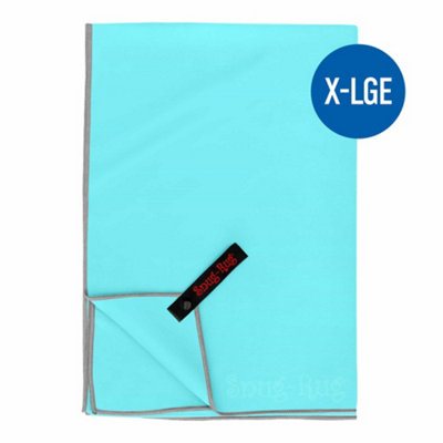 Snug Rug Microfibre Beach Towel Super Absorbent Quick Drying Lightweight Extra Large Xl 200 X 90CmCrystal Sea Blue from B&Q