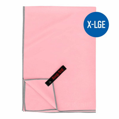 Snug Rug Microfibre Beach Towel Super Absorbent Quick Drying Lightweight Extra Large Xl 200 X 90CmSalmon Rose Pink from B&Q