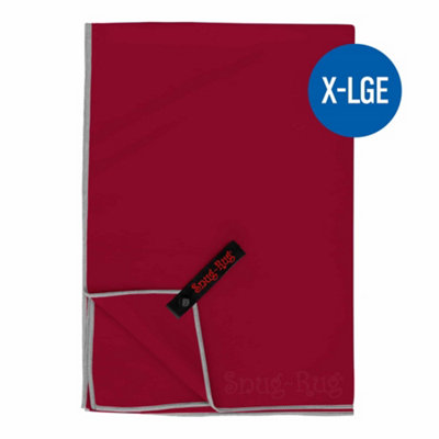 Snug Rug Microfibre Beach Towel Super Absorbent Quick Drying Lightweight Extra Large Xl 200 X 90CmJester Red from B&Q