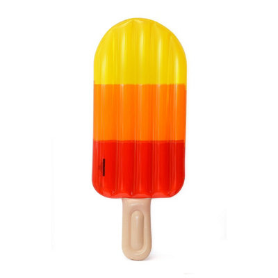 CKB LTD Transparent Yellow Orange Red 6Ft Giant Inflatable Ice Lolly Pool Lounger Multi Coloured from B&Q
