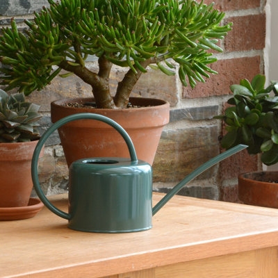 CKB LTD Green Small 1.1L Indoor Watering Can Metal Galvanised Powder Coated Steel from B&Q