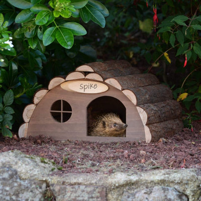 CKB LTD Wooden Hedgehog House Outdoor Shelter Outside Guinea Pigs Habitat from B&Q